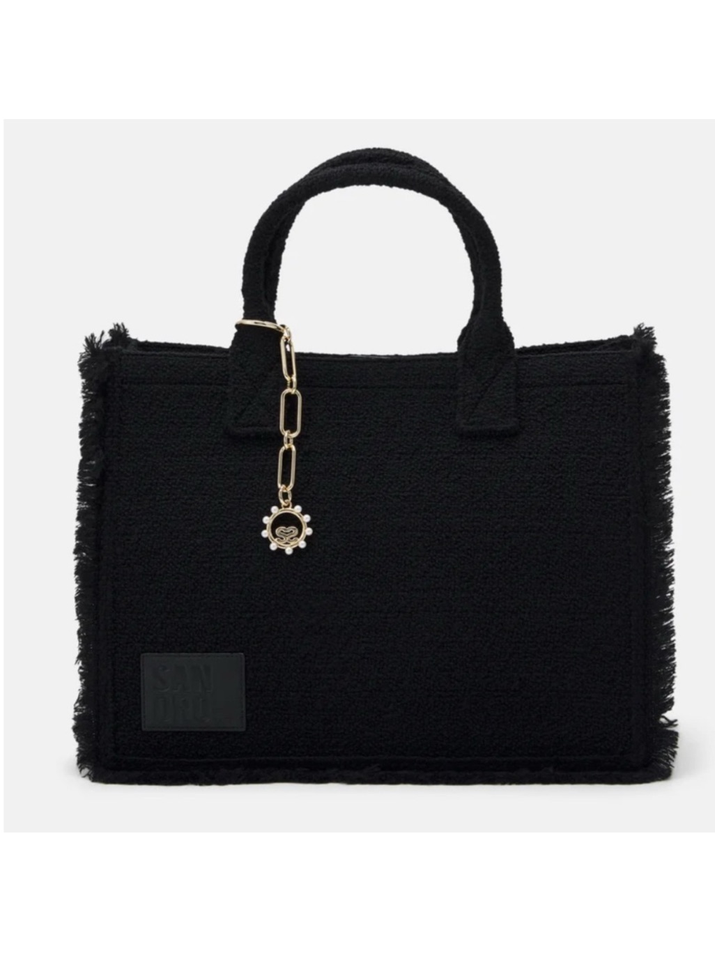 Sandro Kasbah Large Tweed Fringe Tote